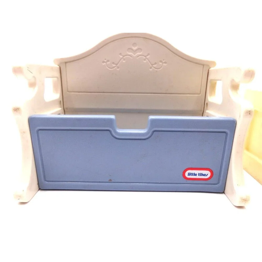 Little Tikes Dollhouse Toy Box Green White 4